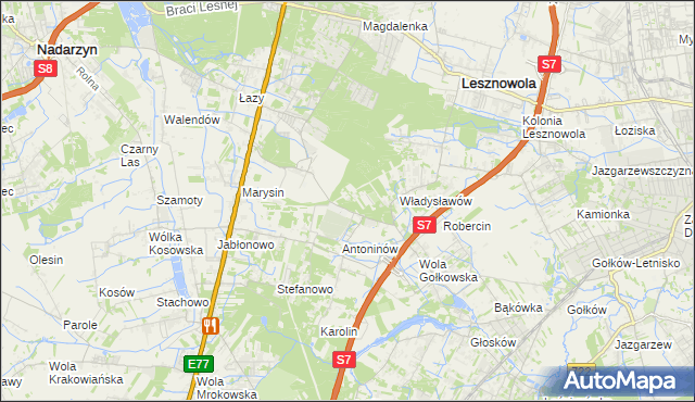 mapa Kuleszówka, Kuleszówka na mapie Targeo