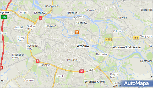 mapa Wrocławia, Wrocław na mapie Targeo