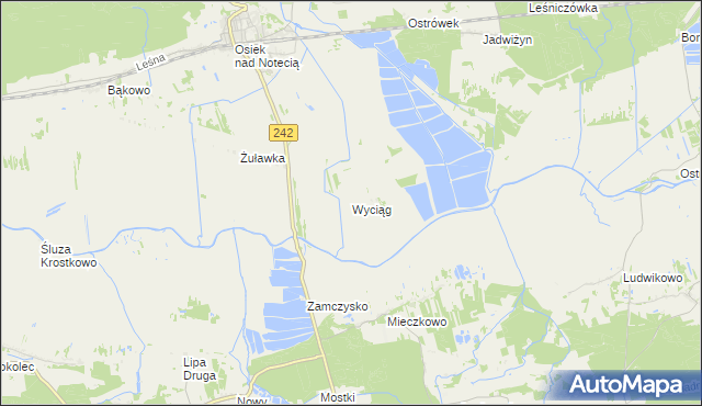 mapa Wyciąg, Wyciąg na mapie Targeo