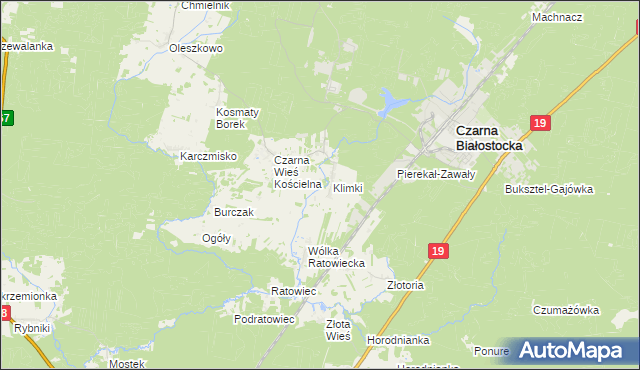 mapa Dworzysk gmina Czarna Białostocka, Dworzysk gmina Czarna Białostocka na mapie Targeo