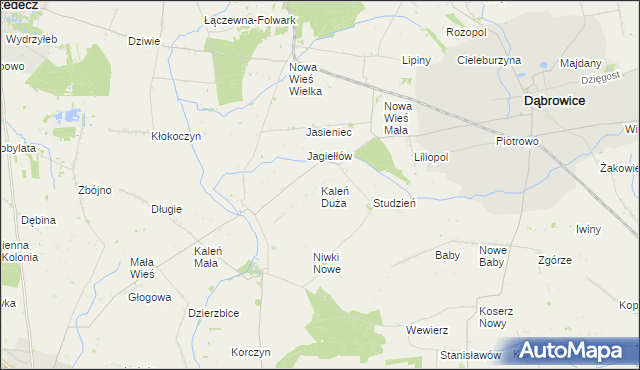 mapa Kaleń Duża, Kaleń Duża na mapie Targeo