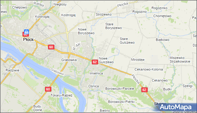 mapa Nowe Gulczewo, Nowe Gulczewo na mapie Targeo