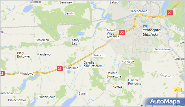 mapa Rokocin, Rokocin na mapie Targeo