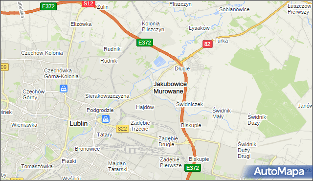 mapa Wólka powiat lubelski, Wólka powiat lubelski na mapie Targeo