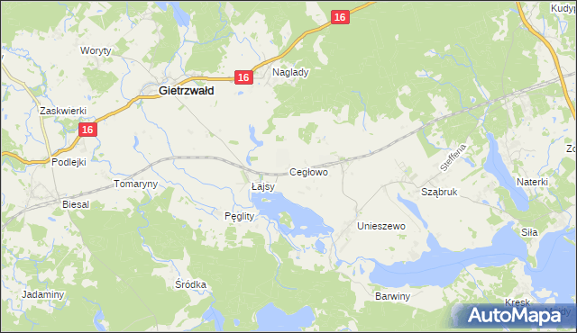 mapa Cegłowo, Cegłowo na mapie Targeo