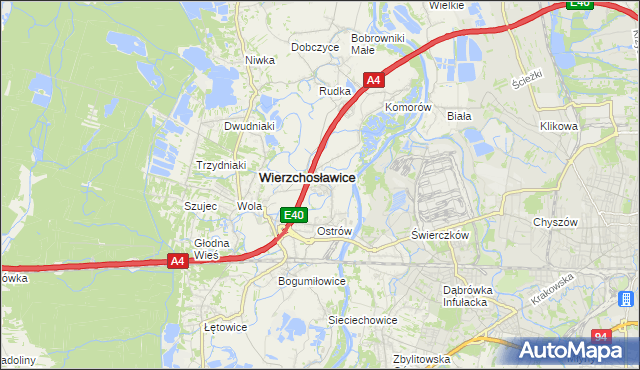 mapa Gosławice gmina Wierzchosławice, Gosławice gmina Wierzchosławice na mapie Targeo