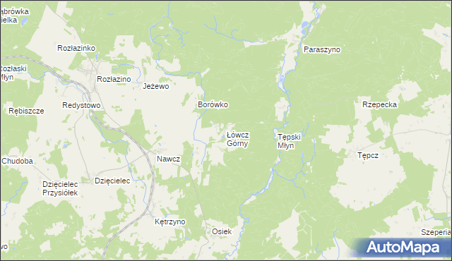 mapa Łówcz Górny, Łówcz Górny na mapie Targeo