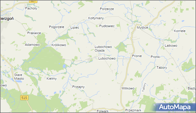 mapa Lubochowo, Lubochowo na mapie Targeo