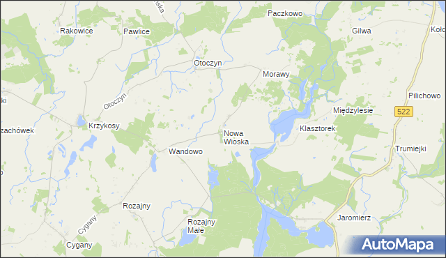 mapa Nowa Wioska gmina Gardeja, Nowa Wioska gmina Gardeja na mapie Targeo