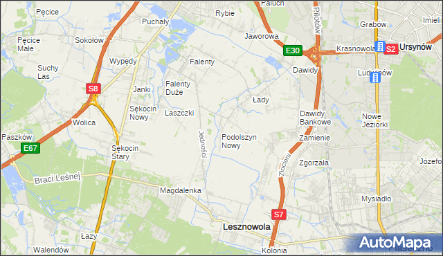 mapa Podolszyn, Podolszyn na mapie Targeo
