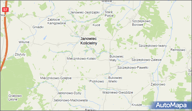 mapa Pokrzywnica Wielka, Pokrzywnica Wielka na mapie Targeo