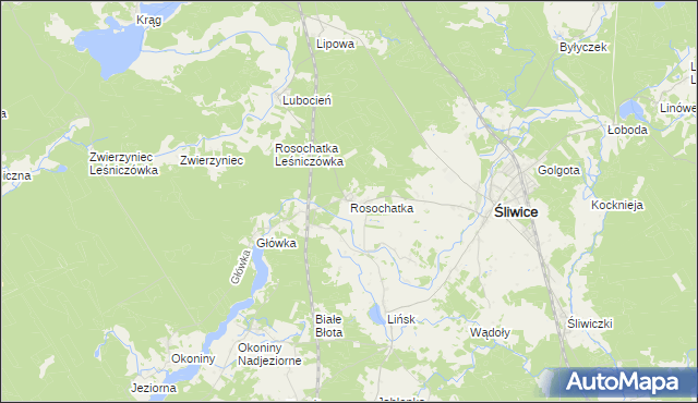 mapa Rosochatka, Rosochatka na mapie Targeo