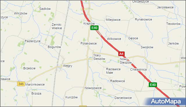 mapa Stary Śleszów, Stary Śleszów na mapie Targeo