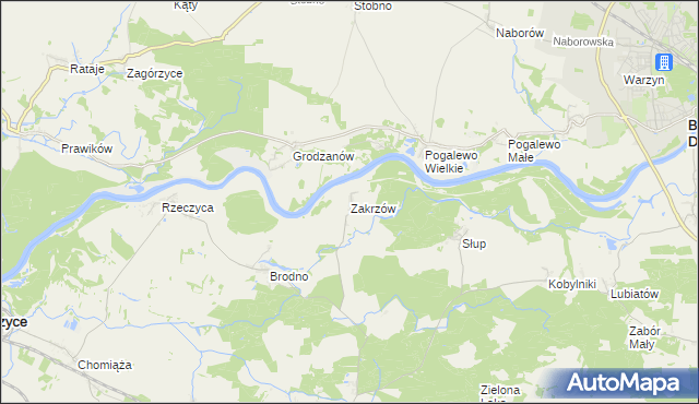 mapa Zakrzów gmina Środa Śląska, Zakrzów gmina Środa Śląska na mapie Targeo