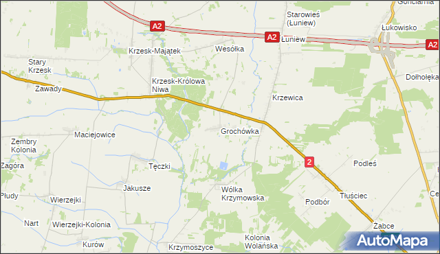 mapa Grochówka, Grochówka na mapie Targeo