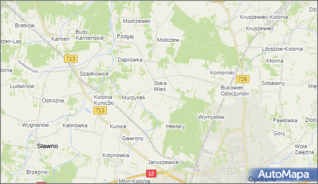 mapa Brzustówek, Brzustówek na mapie Targeo