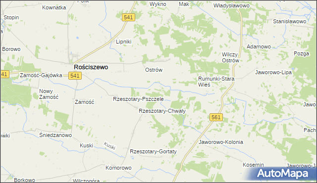 mapa Rumunki-Chwały, Rumunki-Chwały na mapie Targeo