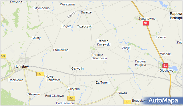 mapa Trzebcz Szlachecki, Trzebcz Szlachecki na mapie Targeo