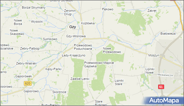 mapa Przewodowo-Majorat, Przewodowo-Majorat na mapie Targeo