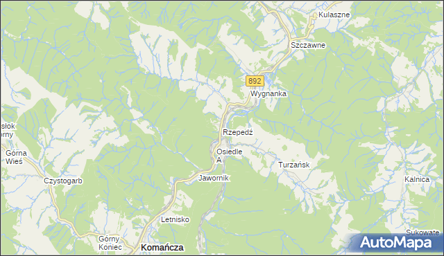 mapa Rzepedź, Rzepedź na mapie Targeo