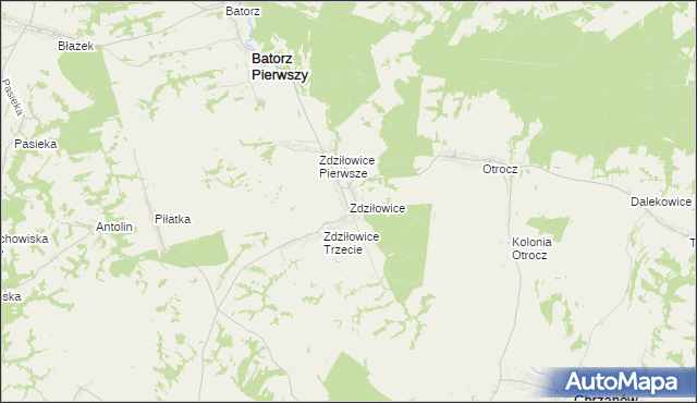 mapa Zdziłowice, Zdziłowice na mapie Targeo