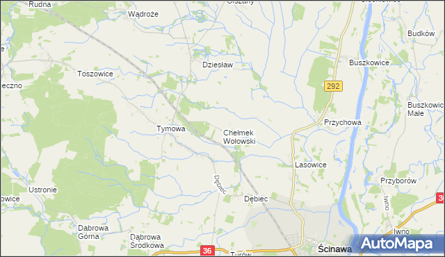 mapa Chełmek Wołowski, Chełmek Wołowski na mapie Targeo