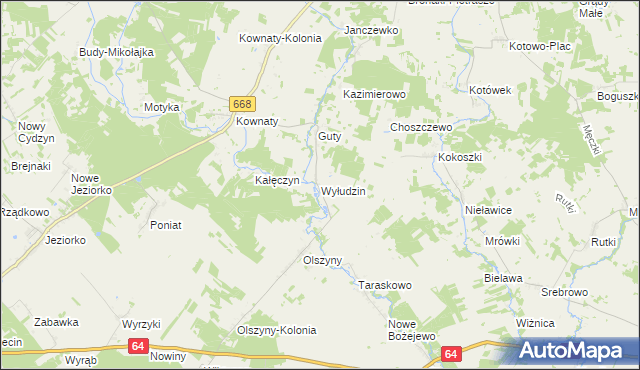 mapa Wyłudzin, Wyłudzin na mapie Targeo