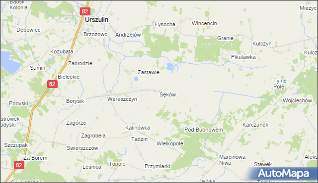 mapa Sęków, Sęków na mapie Targeo