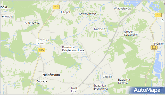 mapa Brzeźnica Książęca, Brzeźnica Książęca na mapie Targeo