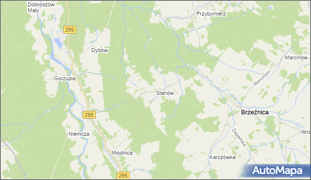 mapa Stanów, Stanów na mapie Targeo