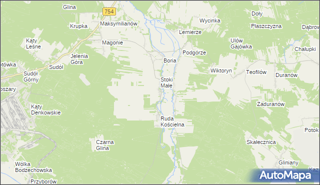 mapa Stoki Stare, Stoki Stare na mapie Targeo