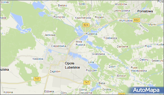 mapa Zajączków gmina Opole Lubelskie, Zajączków gmina Opole Lubelskie na mapie Targeo