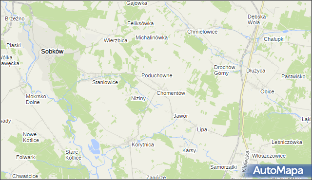 mapa Chomentów, Chomentów na mapie Targeo