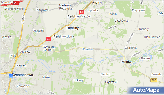 mapa Jaskrów, Jaskrów na mapie Targeo