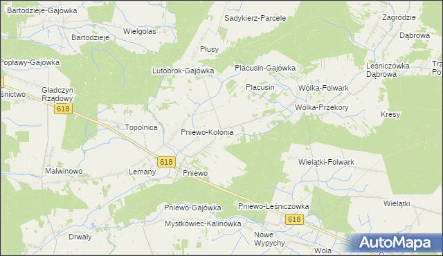 mapa Lutobrok, Lutobrok na mapie Targeo