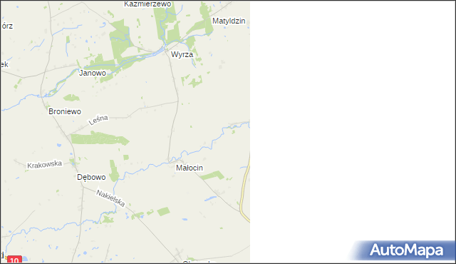 mapa Modrakowo, Modrakowo na mapie Targeo