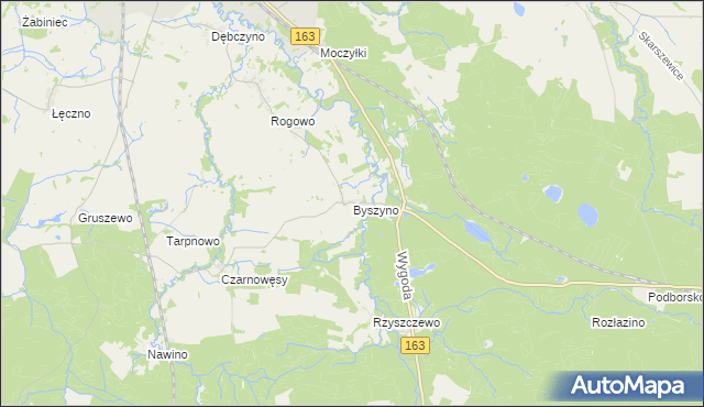 mapa Byszyno, Byszyno na mapie Targeo