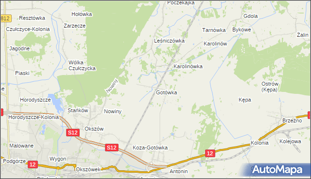 mapa Gotówka, Gotówka na mapie Targeo