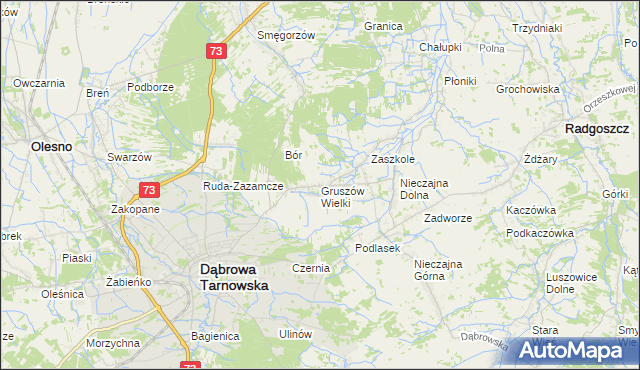 mapa Gruszów Wielki, Gruszów Wielki na mapie Targeo