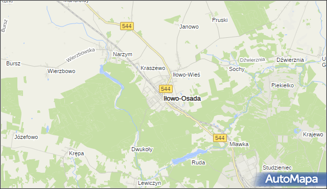 mapa Iłowo-Osada, Iłowo-Osada na mapie Targeo