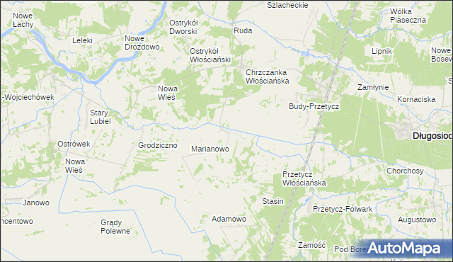 mapa Olszaki, Olszaki na mapie Targeo