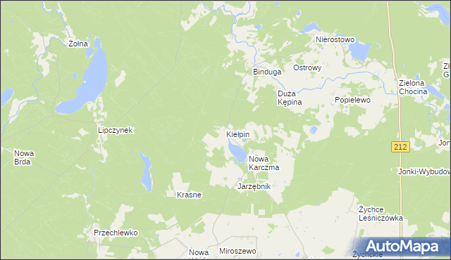 mapa Kiełpin gmina Konarzyny, Kiełpin gmina Konarzyny na mapie Targeo