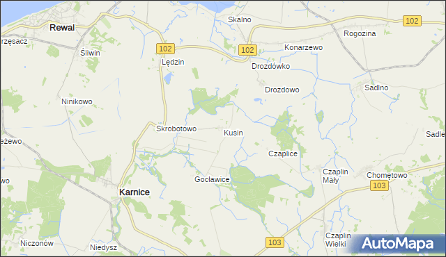 mapa Kusin, Kusin na mapie Targeo