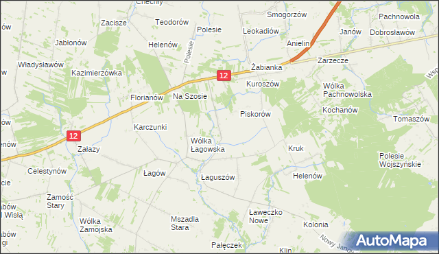 mapa Pająków, Pająków na mapie Targeo