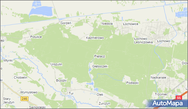 mapa Piętacz, Piętacz na mapie Targeo