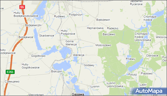 mapa Probostwo gmina Żnin, Probostwo gmina Żnin na mapie Targeo