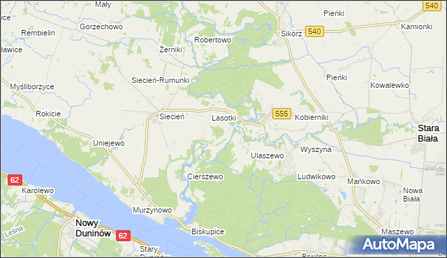 mapa Radotki, Radotki na mapie Targeo