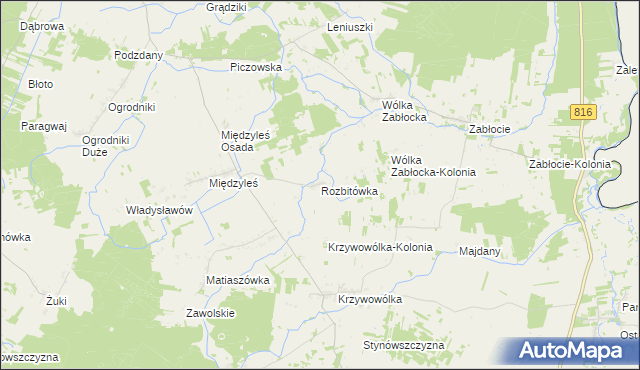 mapa Rozbitówka, Rozbitówka na mapie Targeo