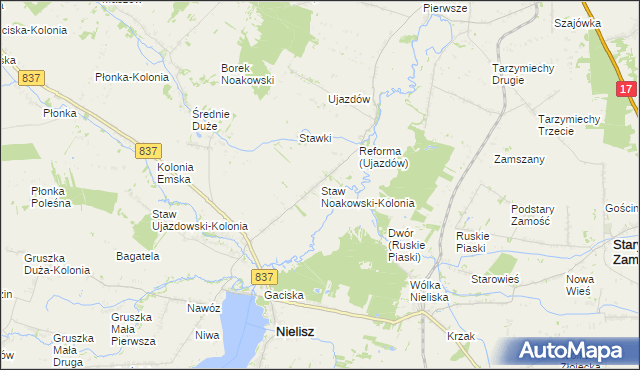 mapa Staw Noakowski-Kolonia, Staw Noakowski-Kolonia na mapie Targeo