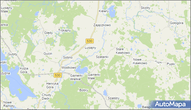 mapa Szatanki, Szatanki na mapie Targeo